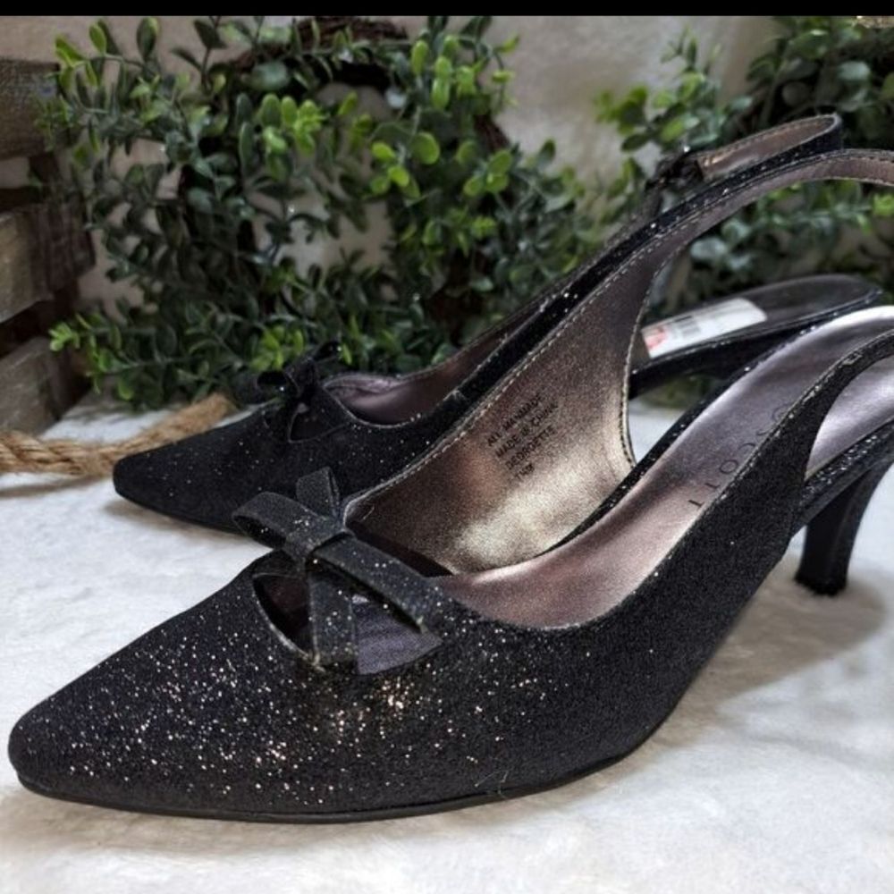 Karen Scott Georgette SlingBack Heel IN BLACK NWT